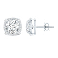 Round Cut Moissanite Classic Halo Stud Earrings