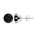 Natural 2.4 Carat Black Onyx Earrings with Screw Back