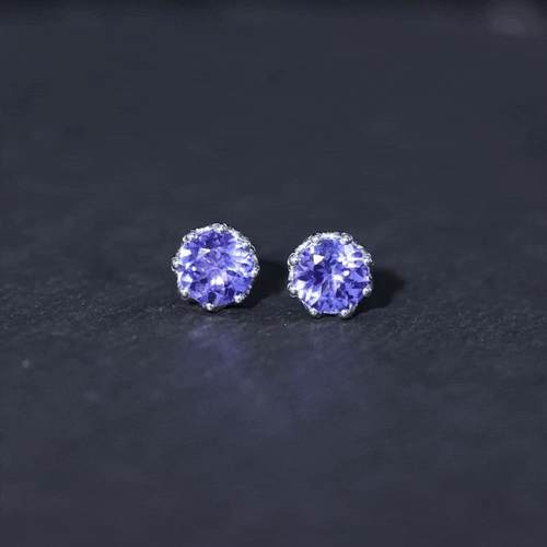 1 Carat Tanzanite Studs | Earrings | Wiccan Center