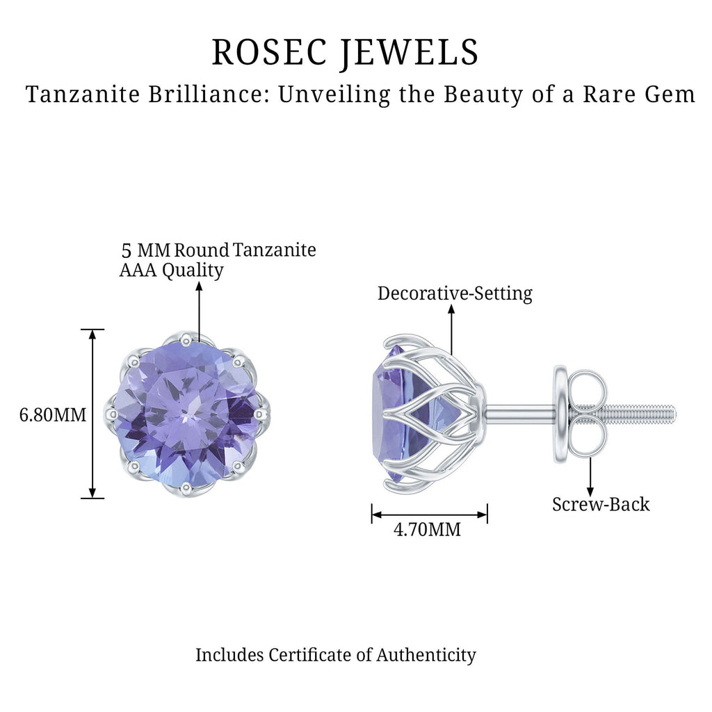 1 Carat Tanzanite Studs