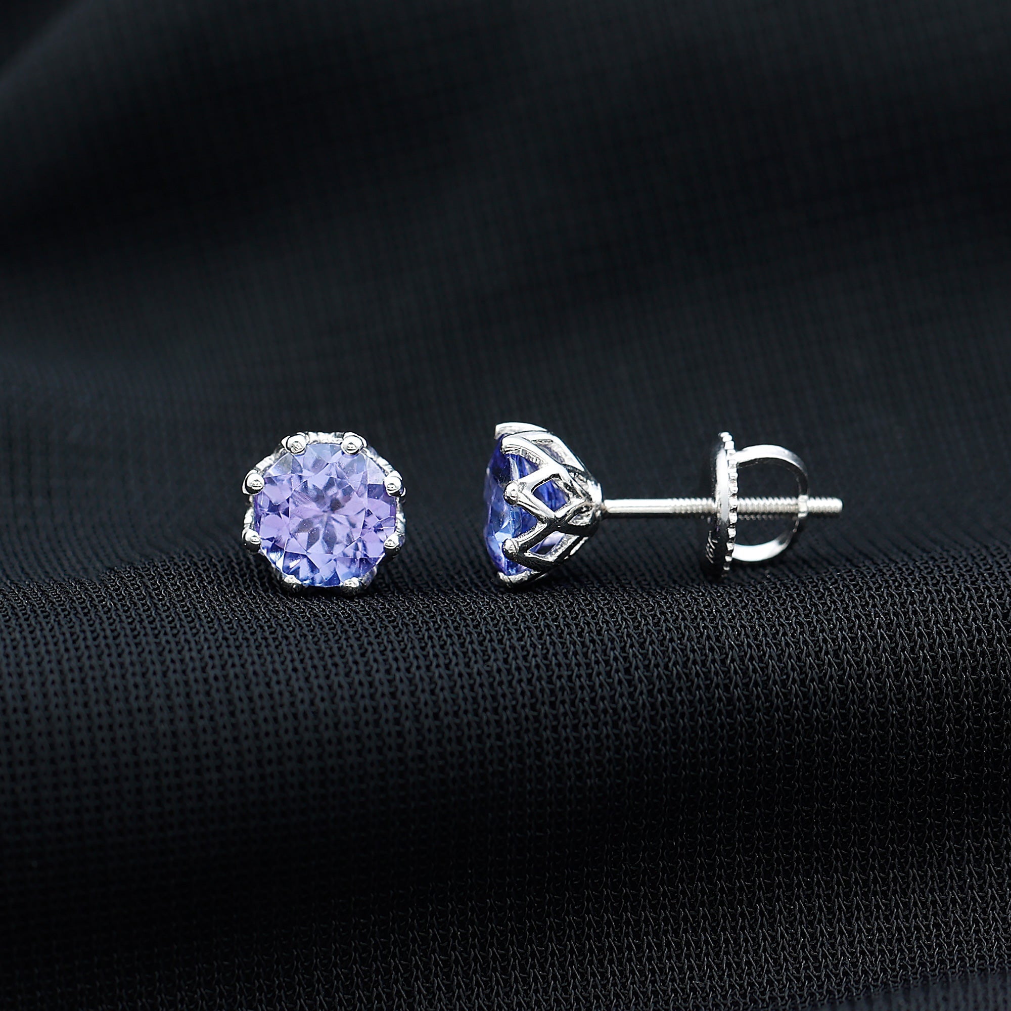 1 Carat Tanzanite Studs