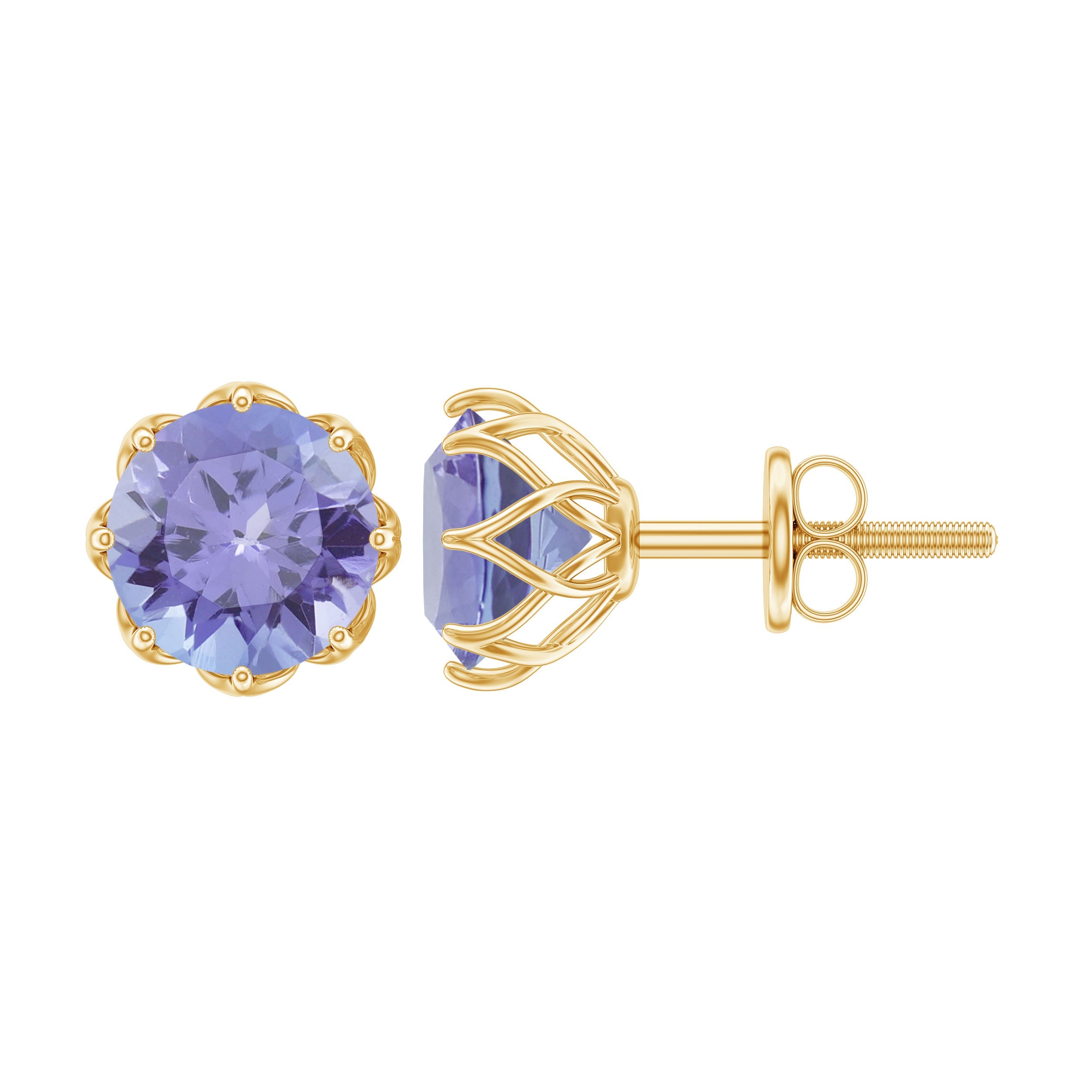 1 Carat Tanzanite Studs | Earrings | Wiccan Center