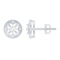 Real Diamond Bridal Stud Earrings With Certificate