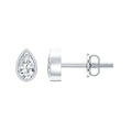 Bezel Set Diamond Tiny Stud Earrings