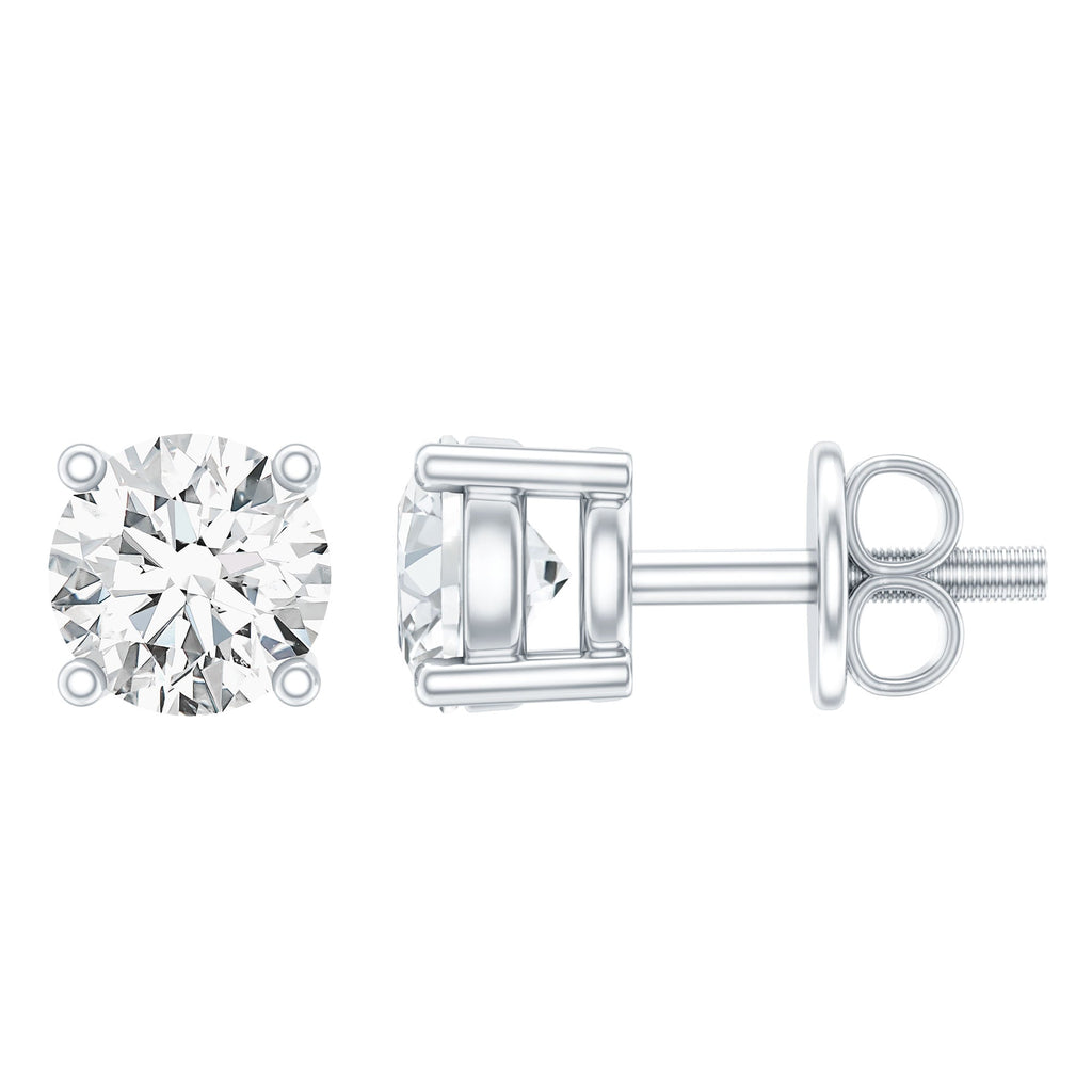 Brilliant Cut Diamond Stud Earrings in Prong Setting