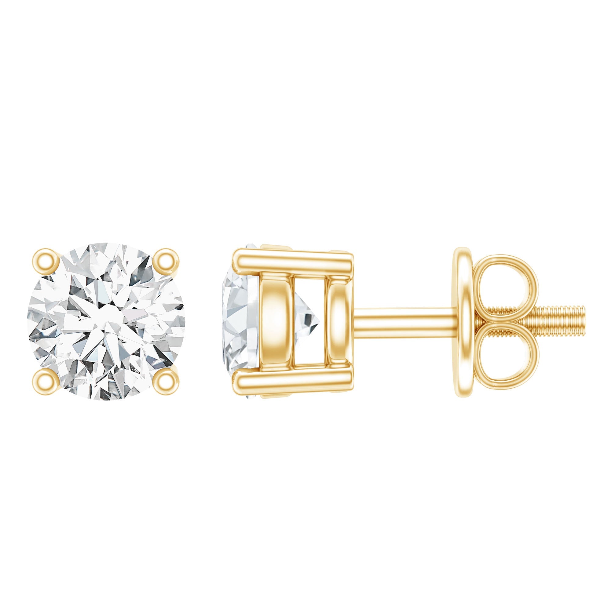 Brilliant Cut Diamond Stud Earrings in Prong Setting | Earrings | Wiccan Center