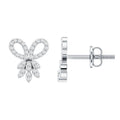 Certified Diamond Bow Earrings For Her