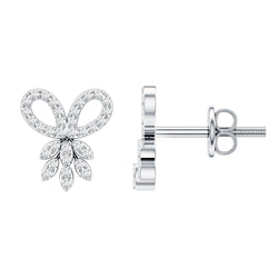 Certified Diamond Bow Earrings For Her | Earrings | Wiccan Center