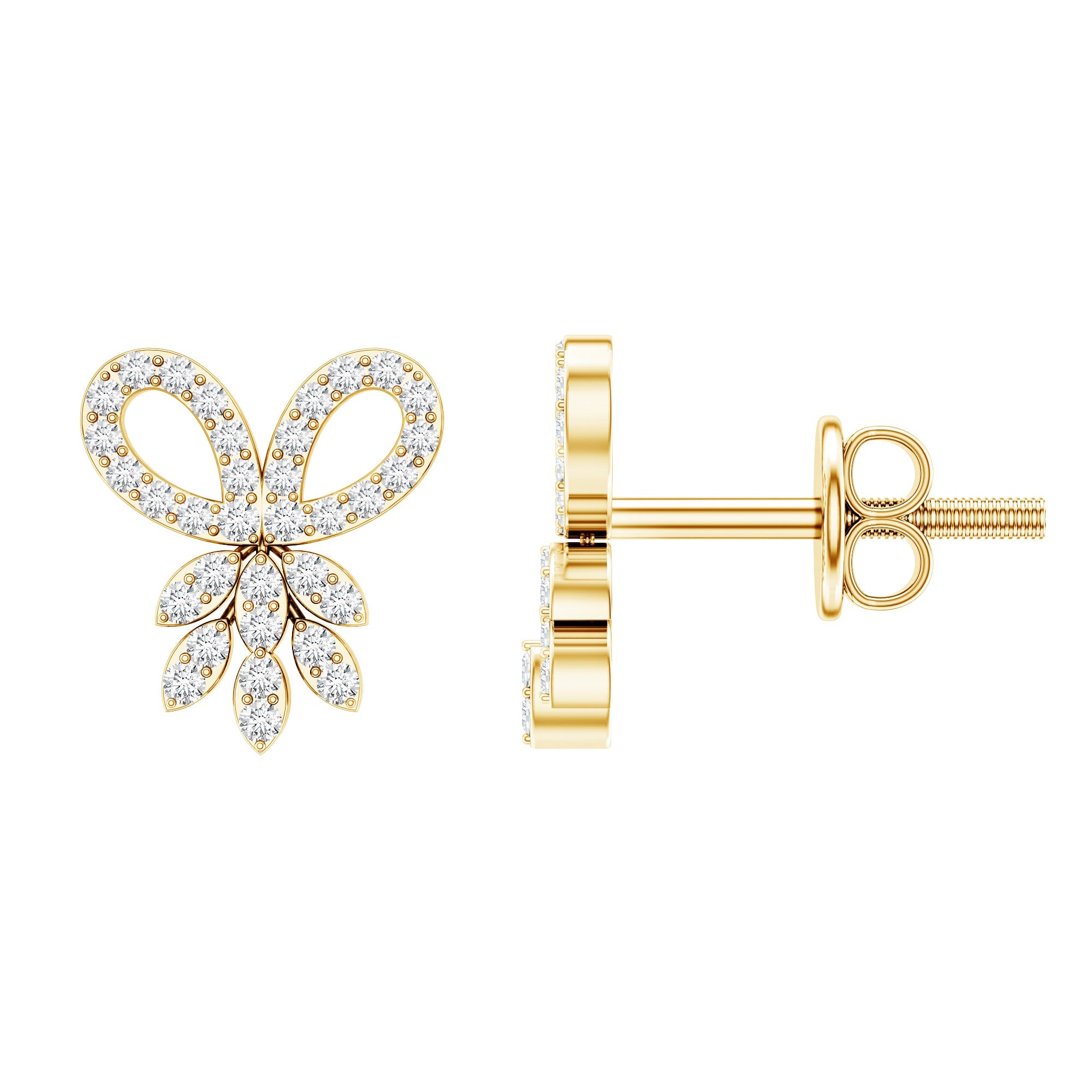 Certified Diamond Bow Earrings For Her | Earrings | Wiccan Center