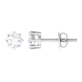 0.5 Carat Natural Diamond Solitaire Stud Earrings in 8 Claw Prong Setting