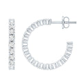 Lab Grown Diamond Hoop Earrings with Screw Back