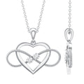 Natural Diamond Infinity Heart Necklace For Her