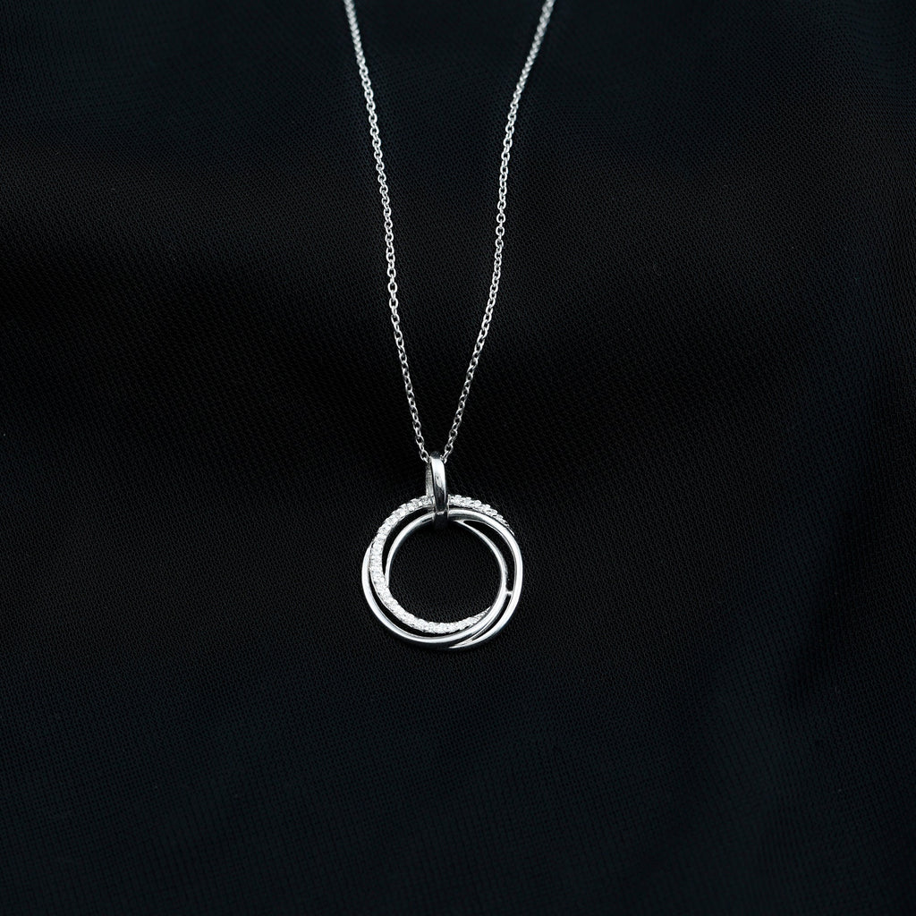 Certified Diamond Eternity Circle Necklace For Her