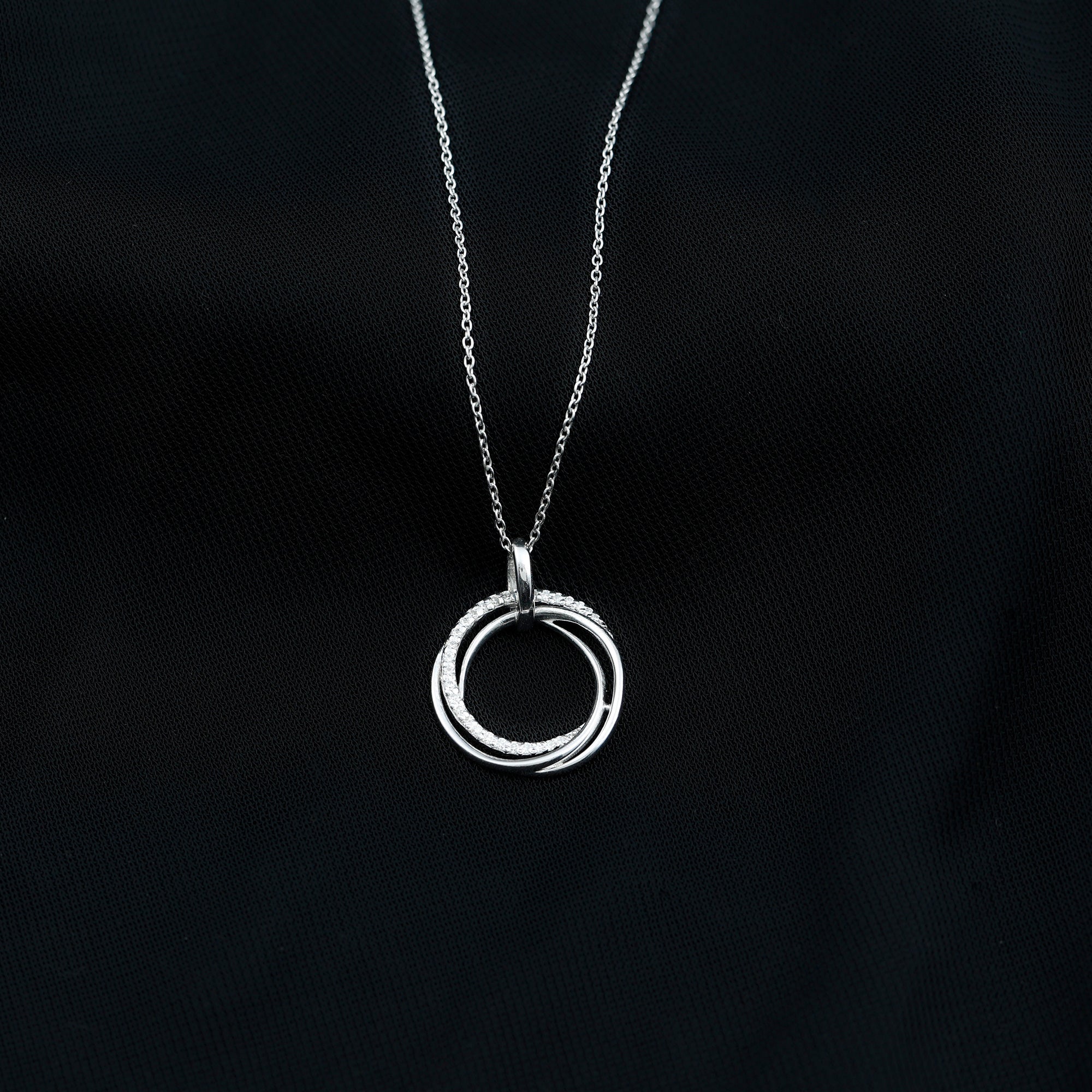 Certified Diamond Eternity Circle Necklace For Her