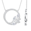 Marquise and Round Cut Moissanite Leaf Eternity Necklace