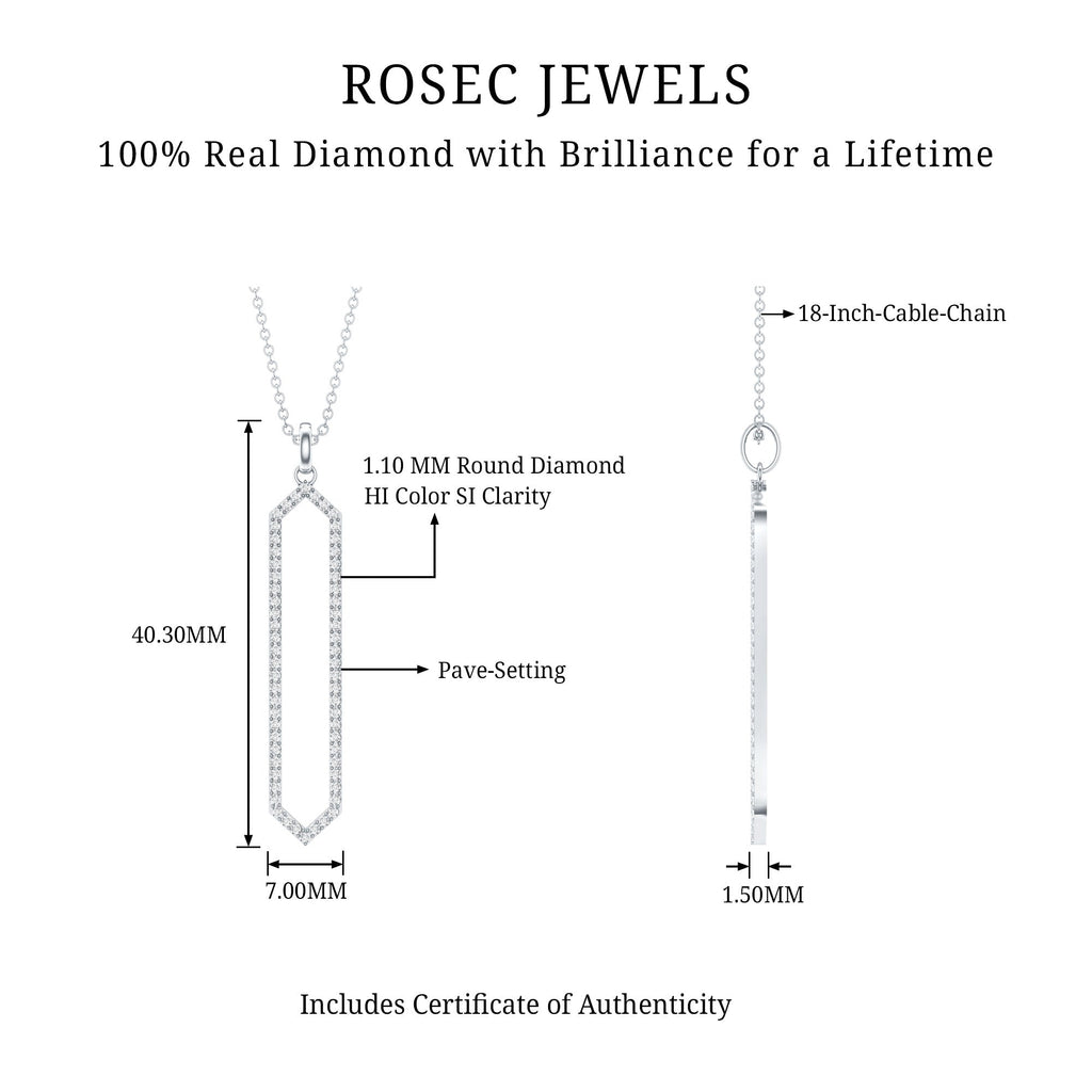 Certified Diamond Geometric Necklace For Women