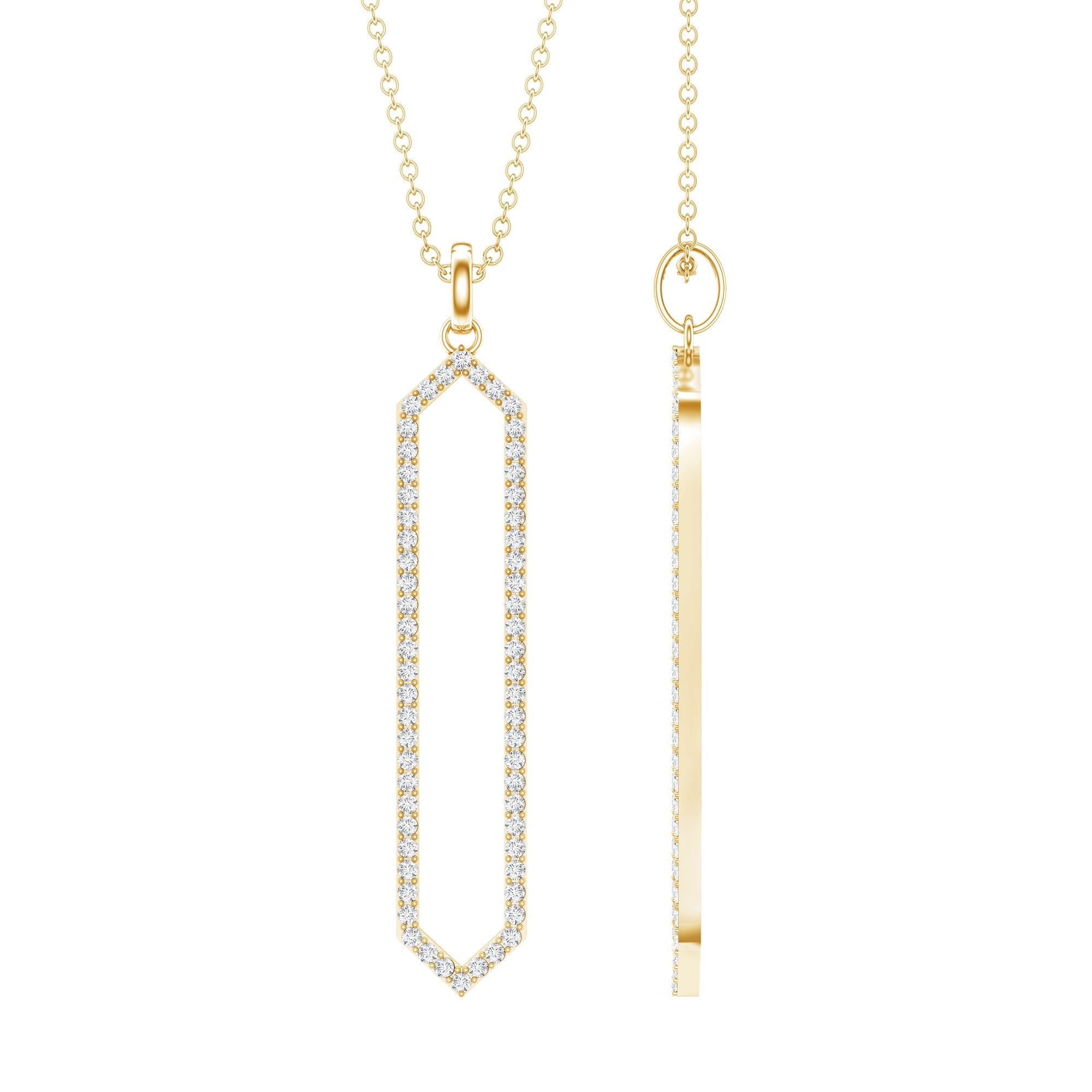 Certified Diamond Geometric Necklace For Women | Pendants | Wiccan Center