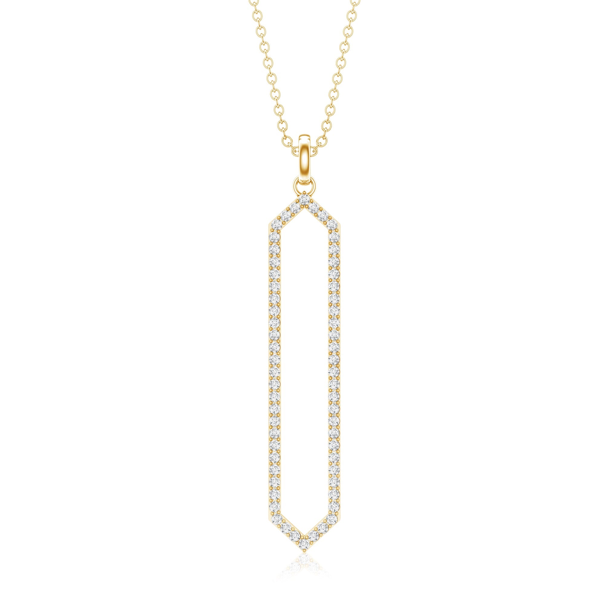 Certified Diamond Geometric Necklace For Women
