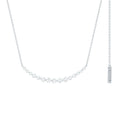 Moissanite Curved Bar Necklace for Women
