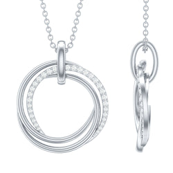 Certified Diamond Eternity Circle Necklace For Her | Pendants | Wiccan Center