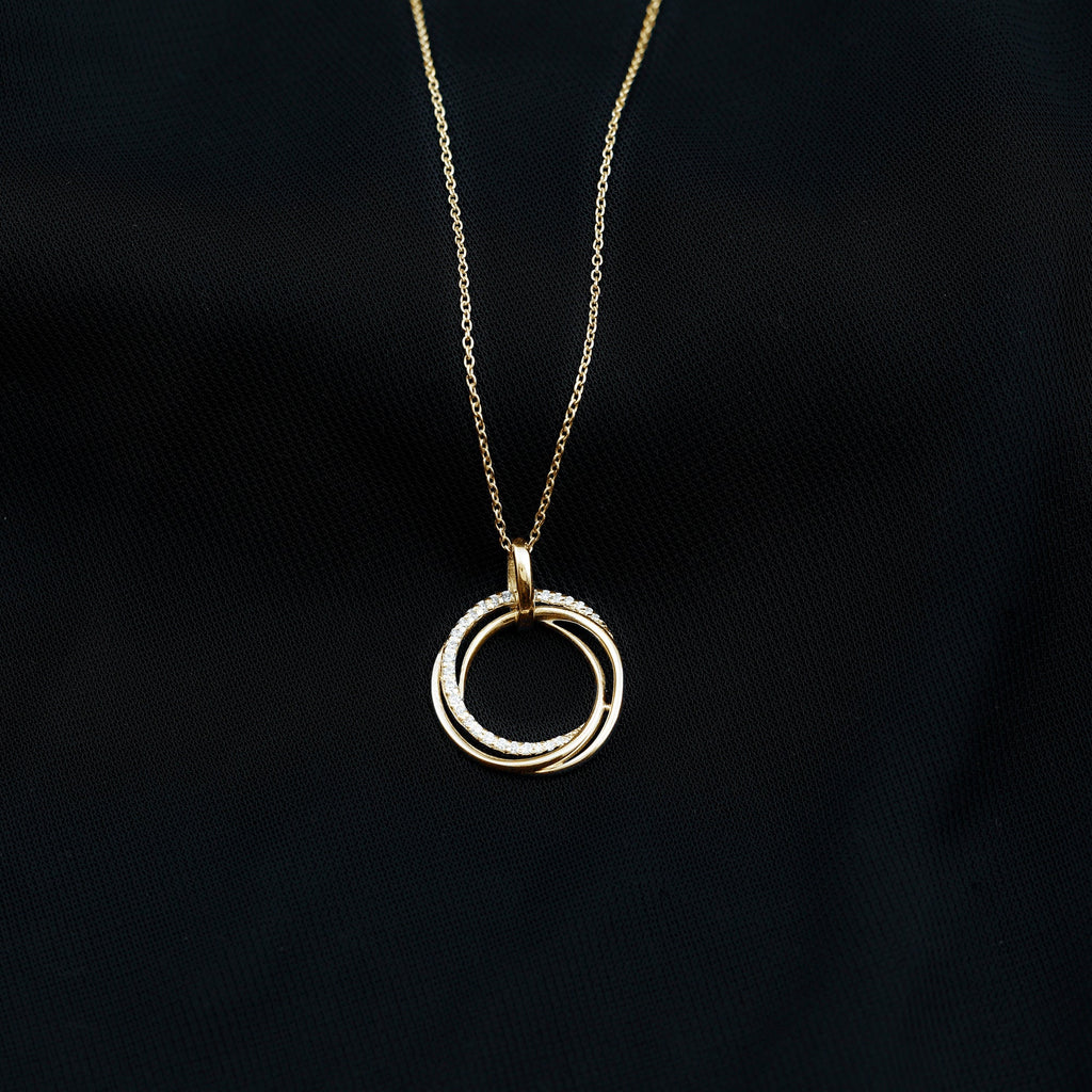 Certified Diamond Eternity Circle Necklace For Her