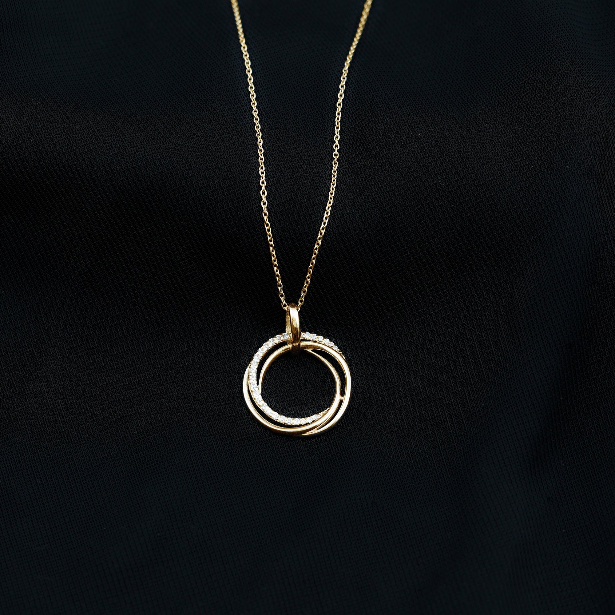 Certified Diamond Eternity Circle Necklace For Her