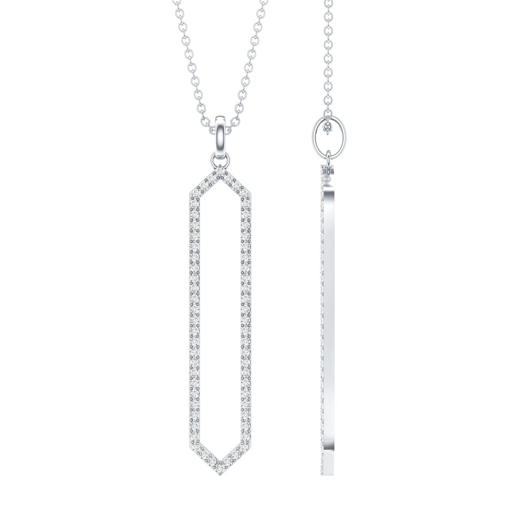 Certified Diamond Geometric Necklace For Women
