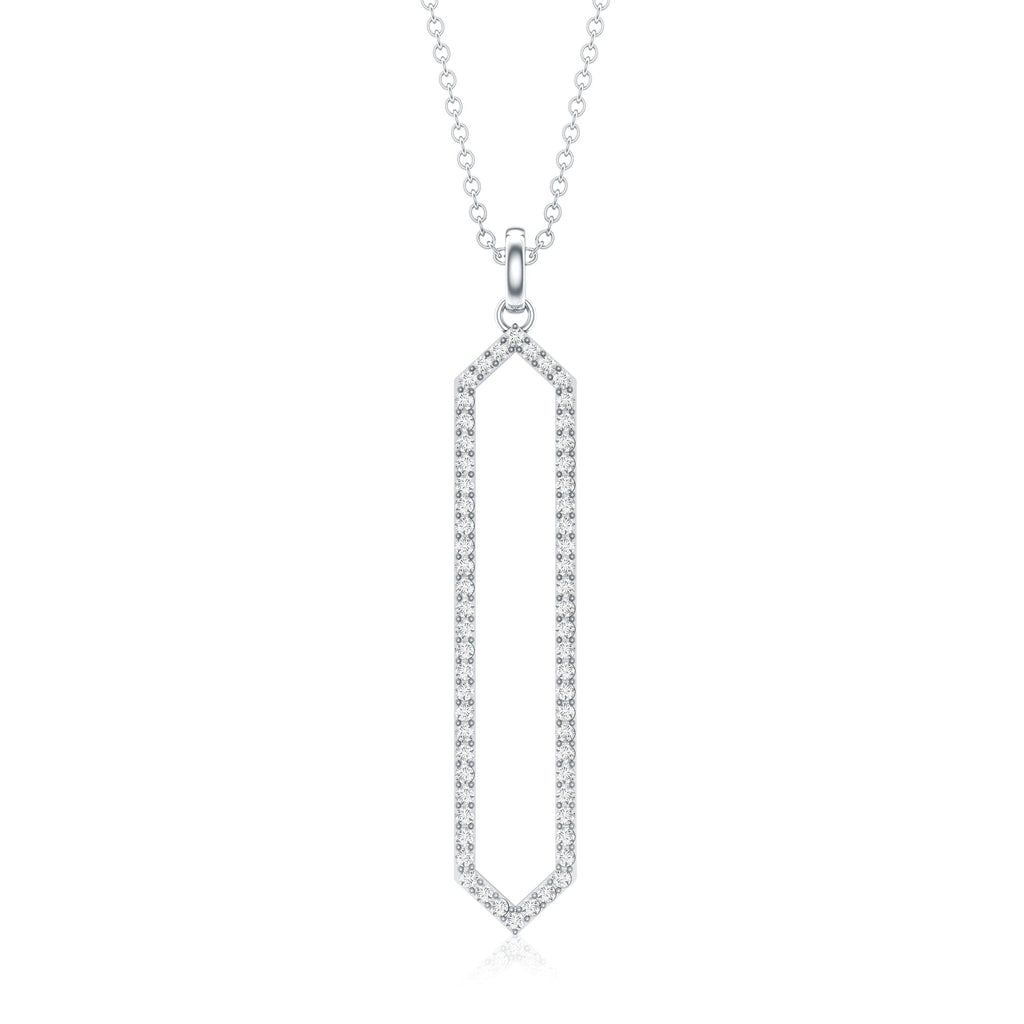 Certified Diamond Geometric Necklace For Women