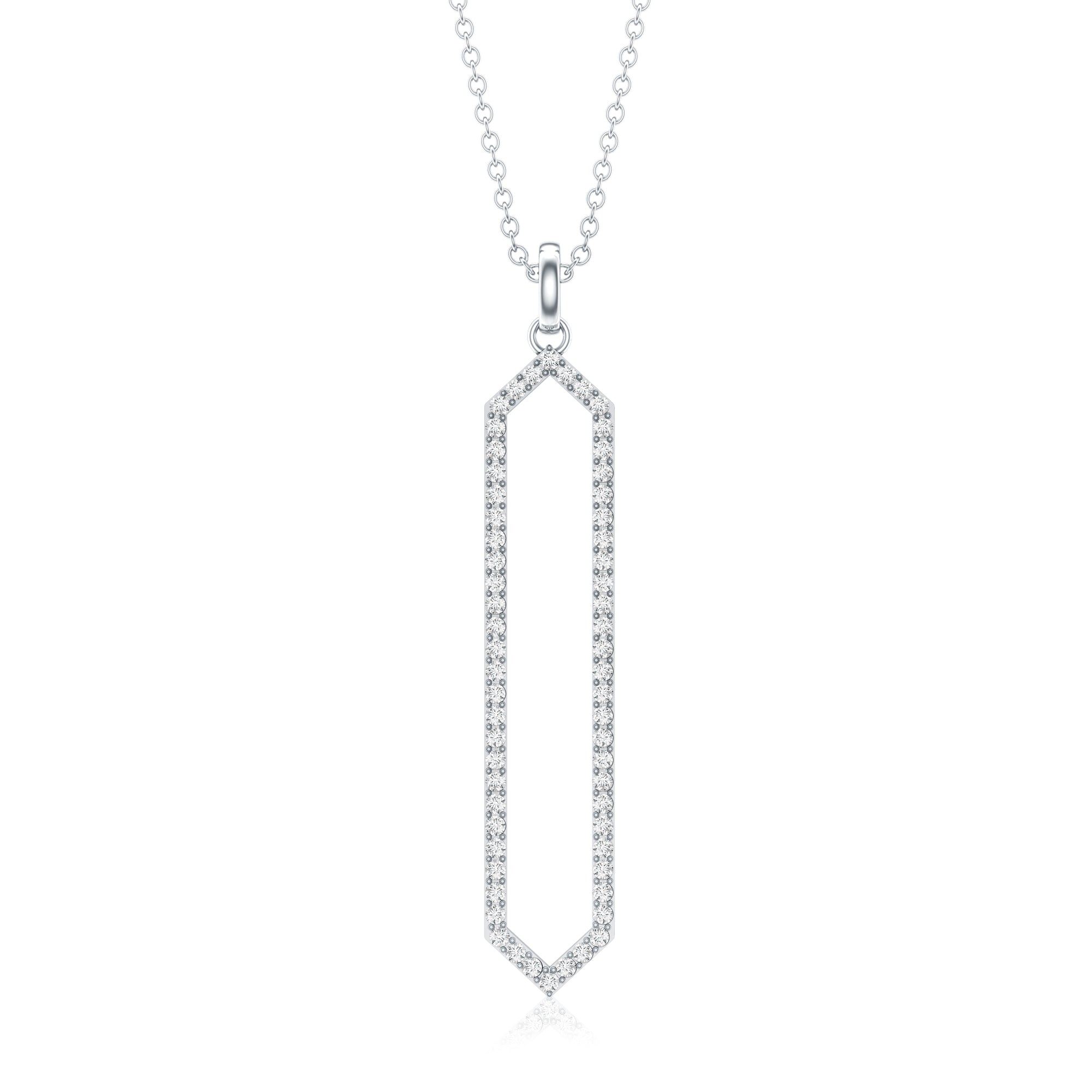 Certified Diamond Geometric Necklace For Women