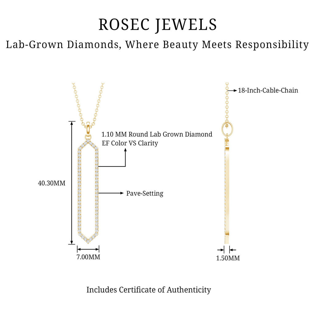 Certified Diamond Geometric Necklace For Women