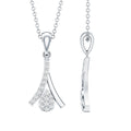 Certified Round Cut Diamond Cluster Necklace