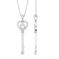 Vintage Style Diamond Key Necklace For Women