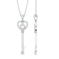 Vintage Style Diamond Key Necklace For Women | Pendants | Wiccan Center