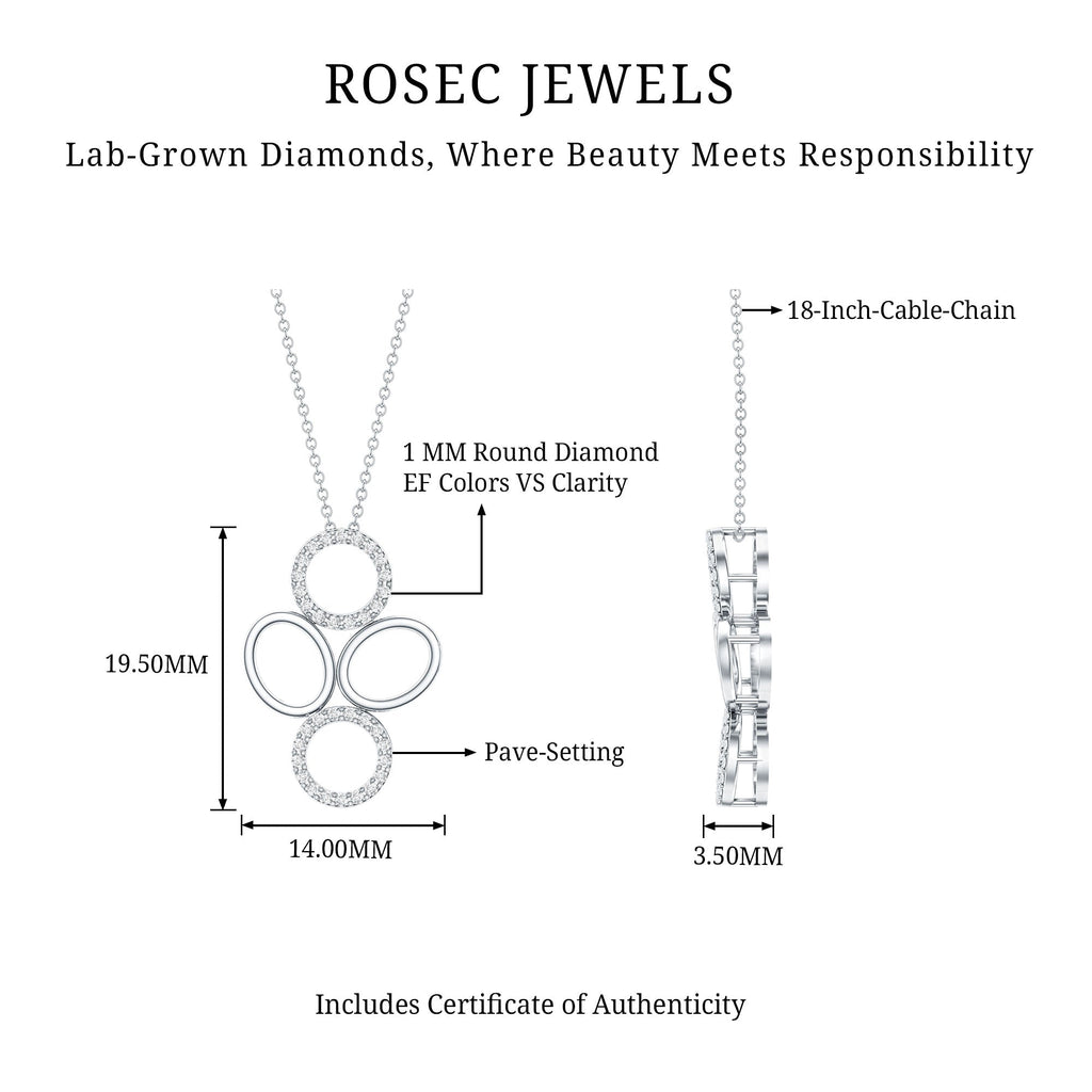 Certified Diamond Contemporary Necklace For Her