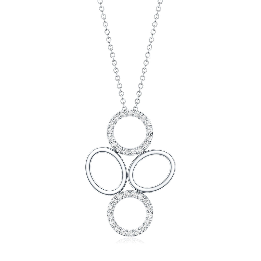 Certified Diamond Contemporary Necklace For Her