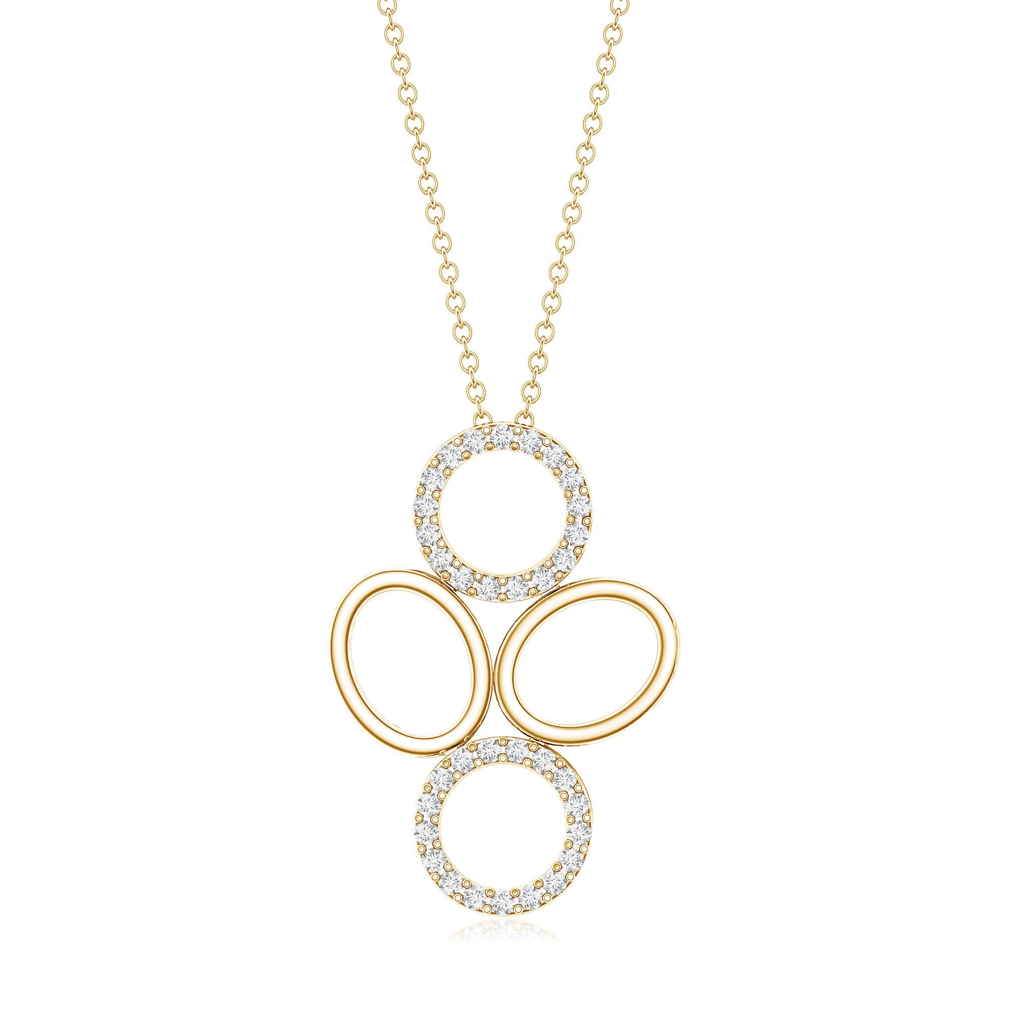 Certified Diamond Contemporary Necklace For Her