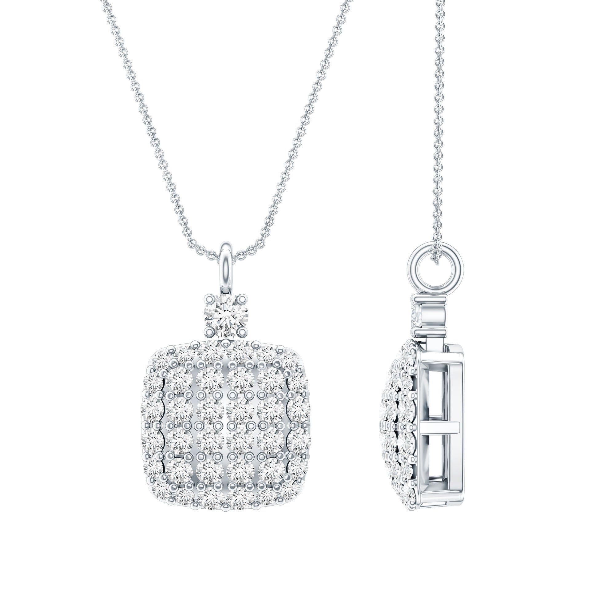 Certified Brilliant Cut Diamond Pendant Necklace