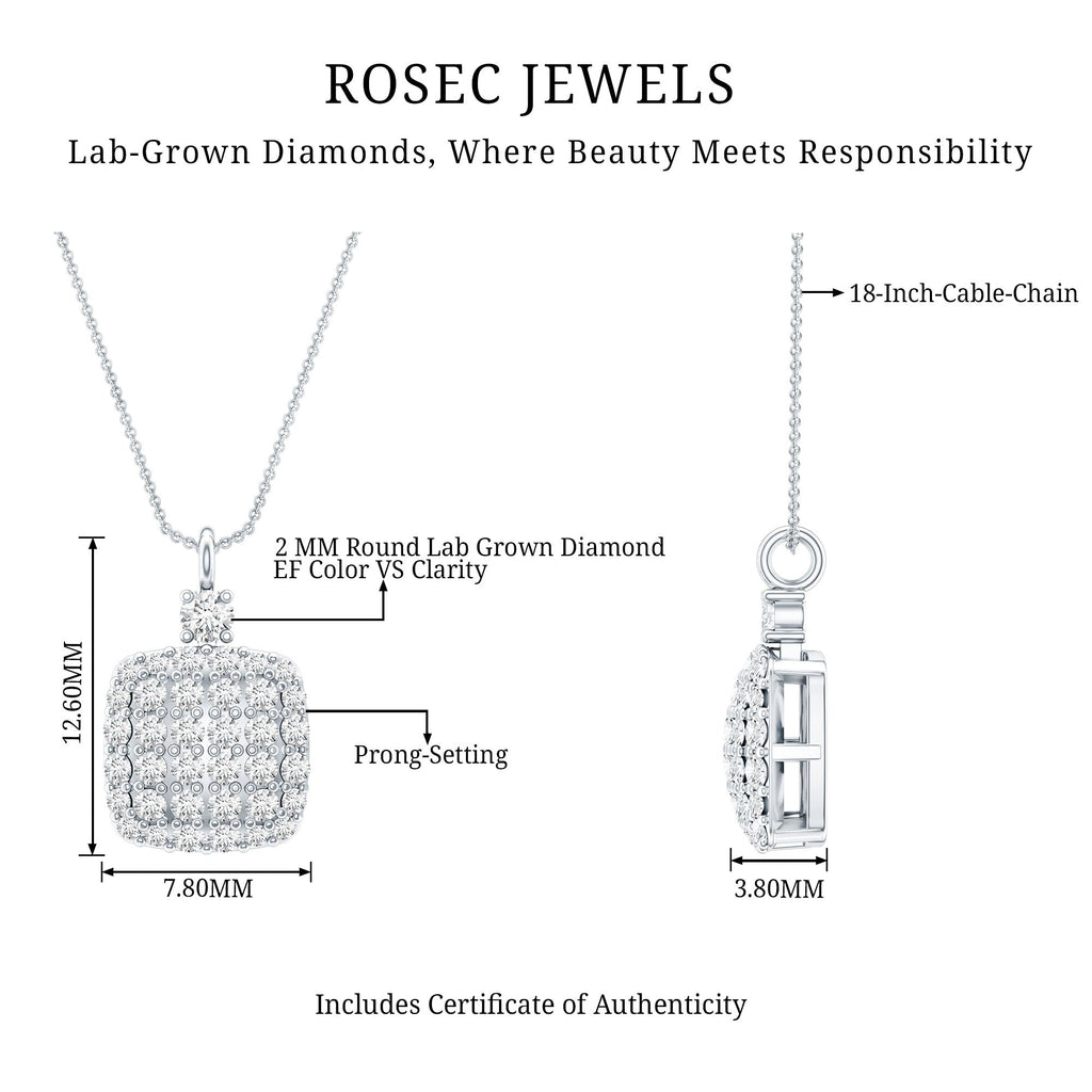Certified Brilliant Cut Diamond Pendant Necklace