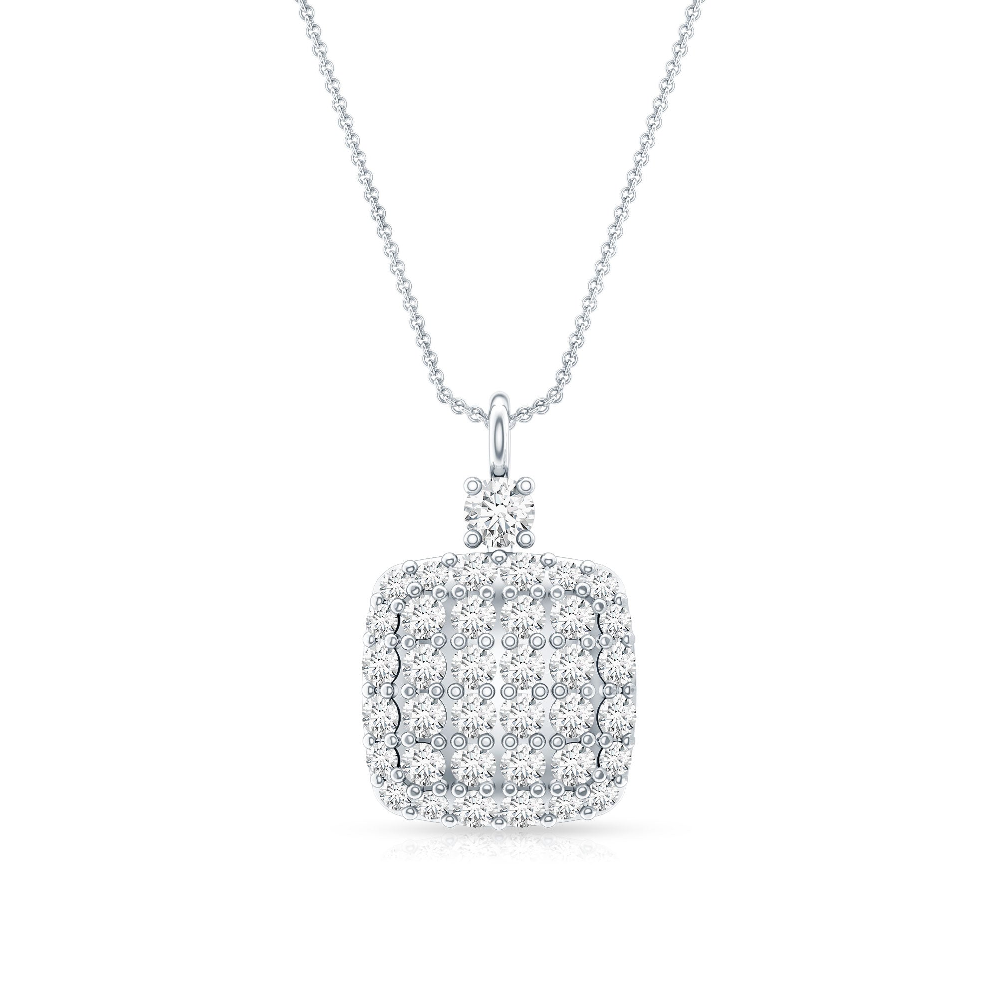 Certified Brilliant Cut Diamond Pendant Necklace