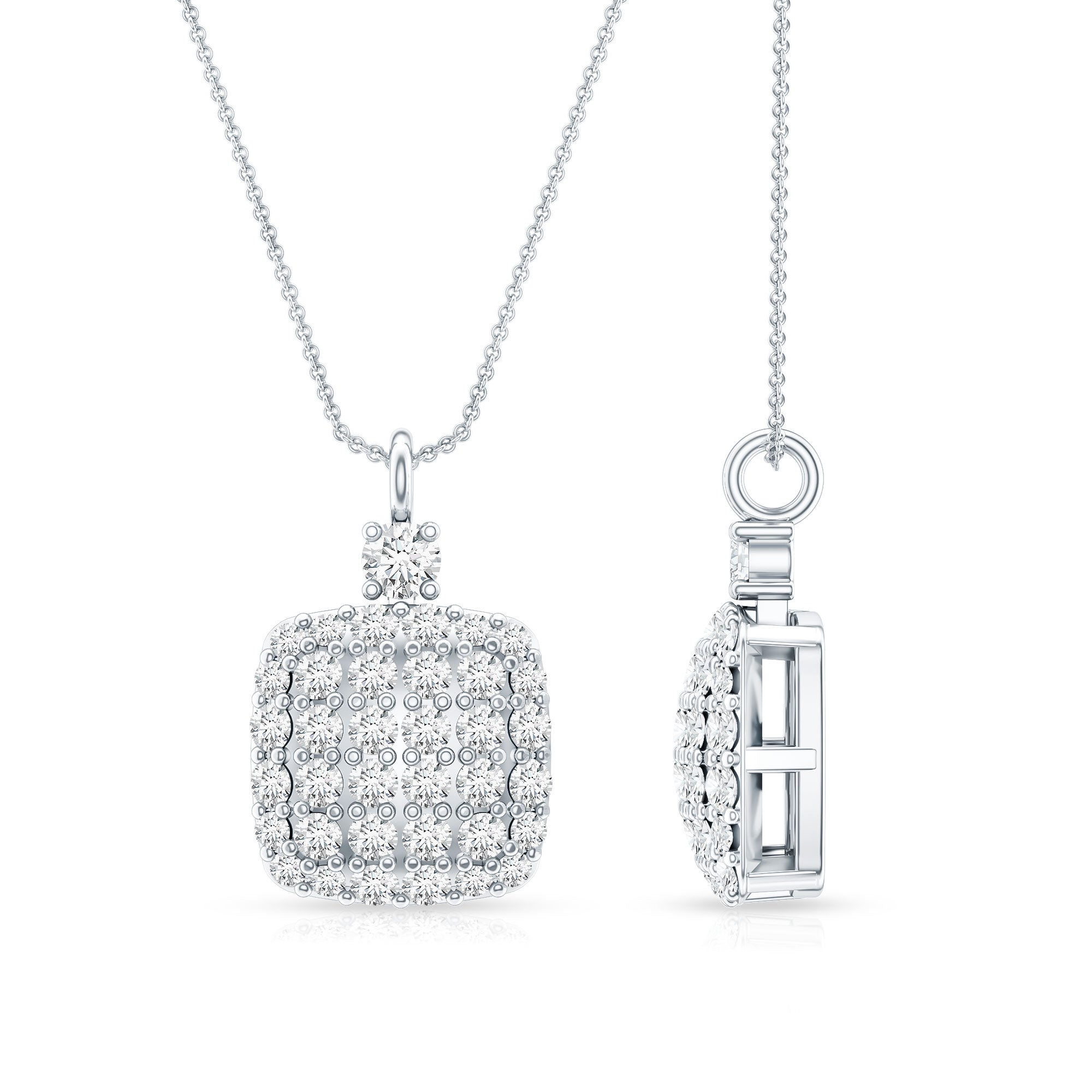 Certified Brilliant Cut Diamond Pendant Necklace