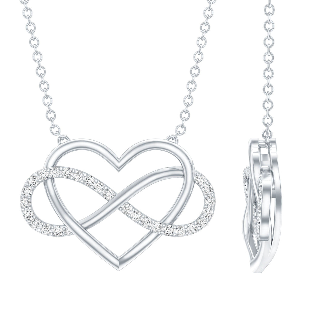 Certified Diamond Infinity Heart Necklace