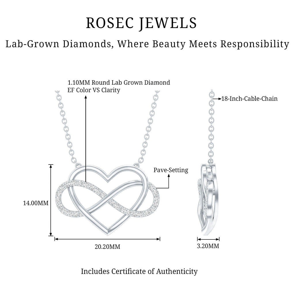 Certified Diamond Infinity Heart Necklace