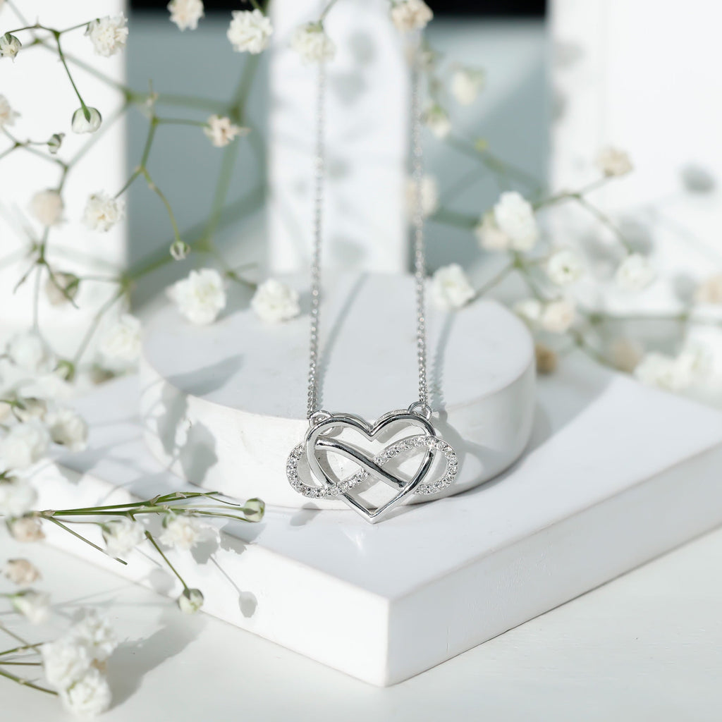 Certified Diamond Infinity Heart Necklace