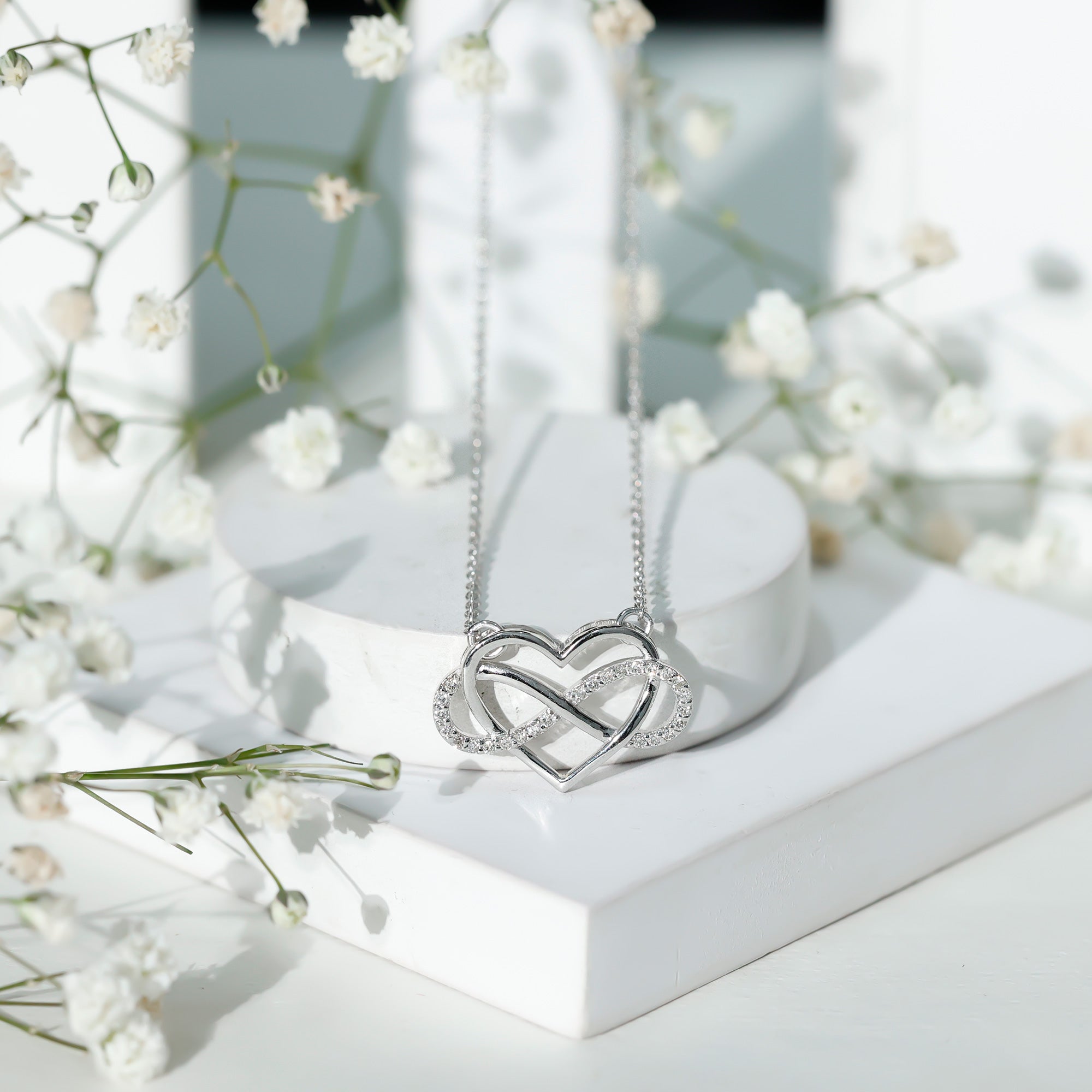 Certified Diamond Infinity Heart Necklace