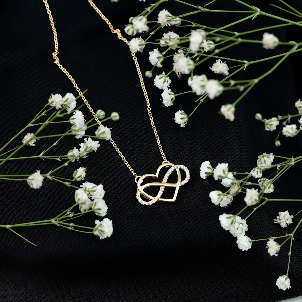 Certified Diamond Infinity Heart Necklace