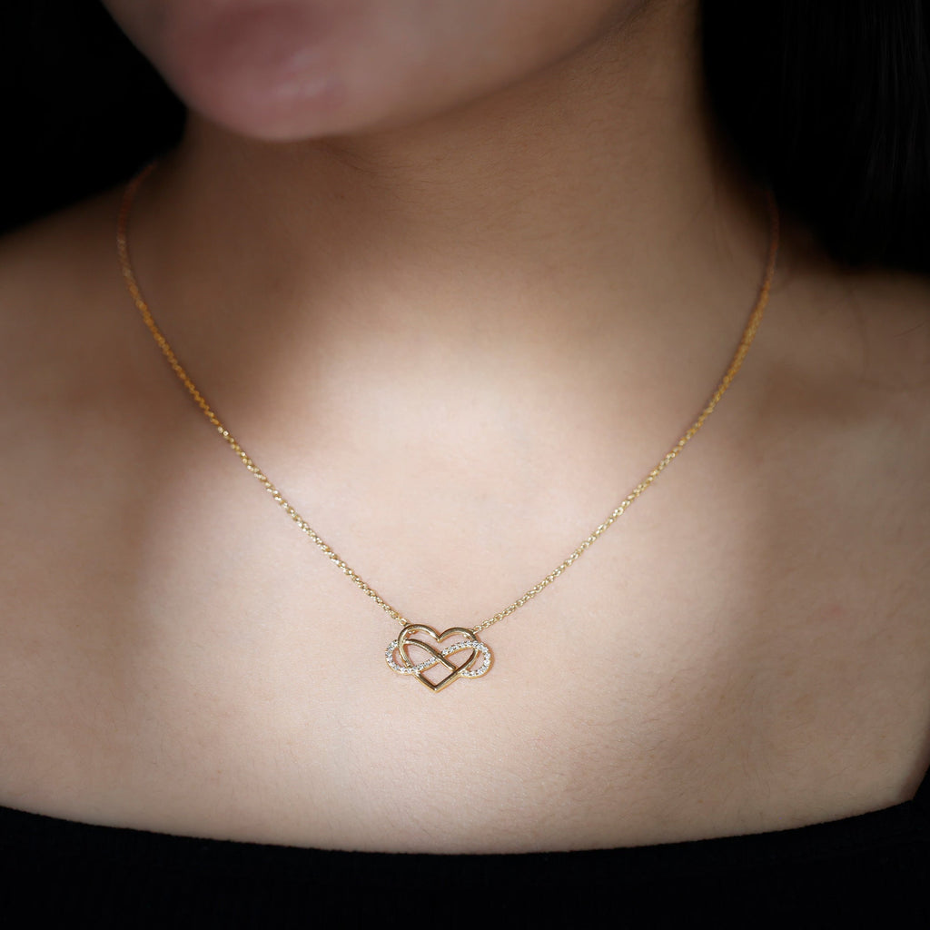 Certified Diamond Infinity Heart Necklace