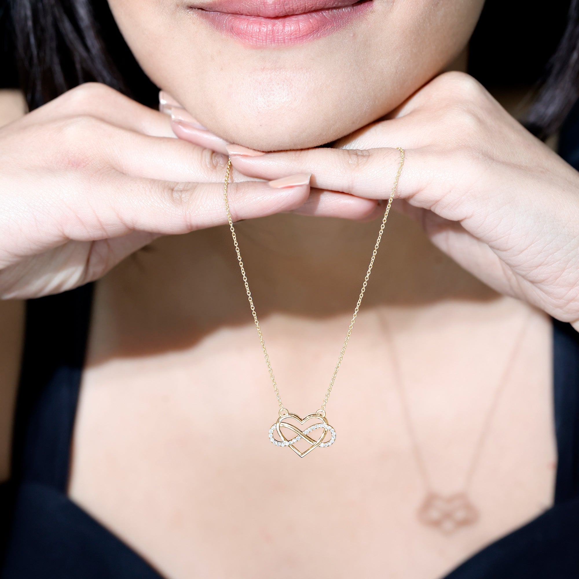 Certified Diamond Infinity Heart Necklace