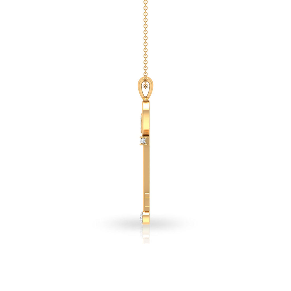 Vintage Style Diamond Key Necklace For Women