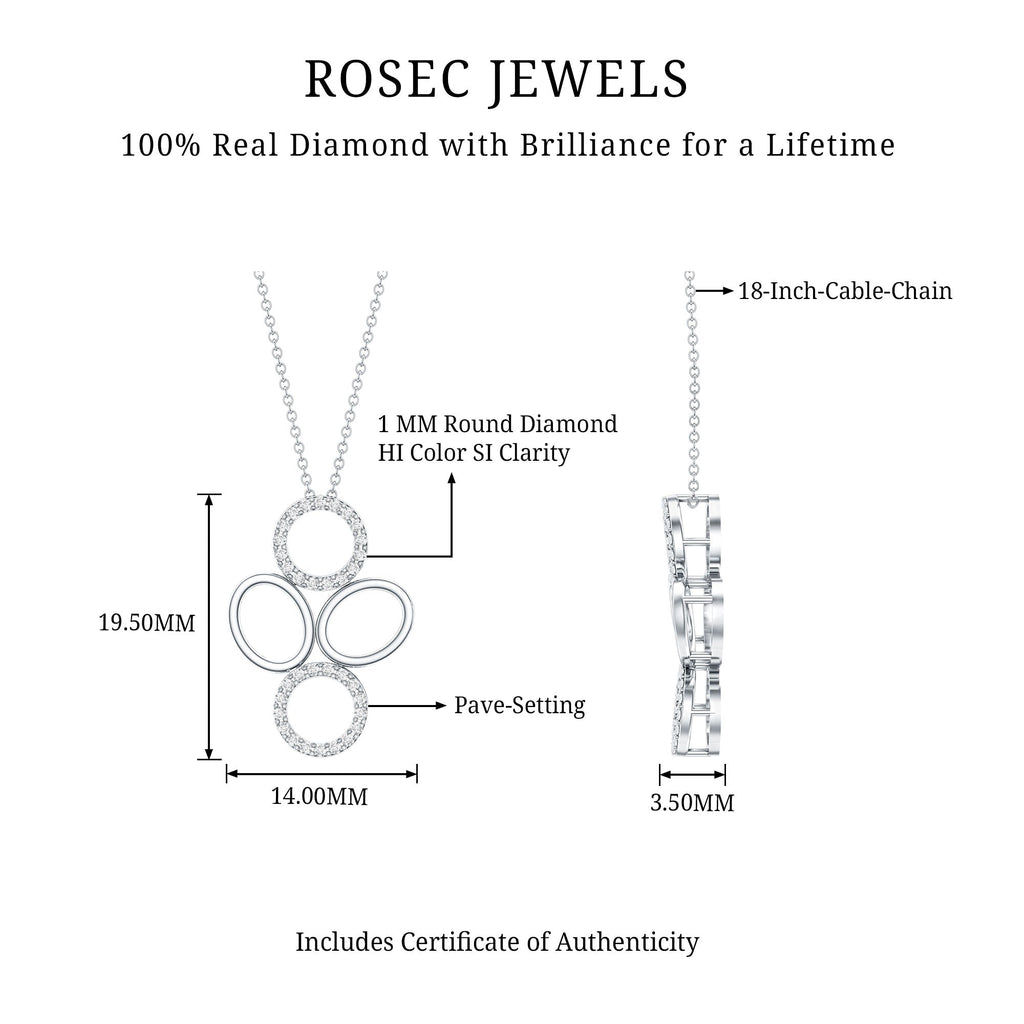 Certified Diamond Contemporary Necklace For Her