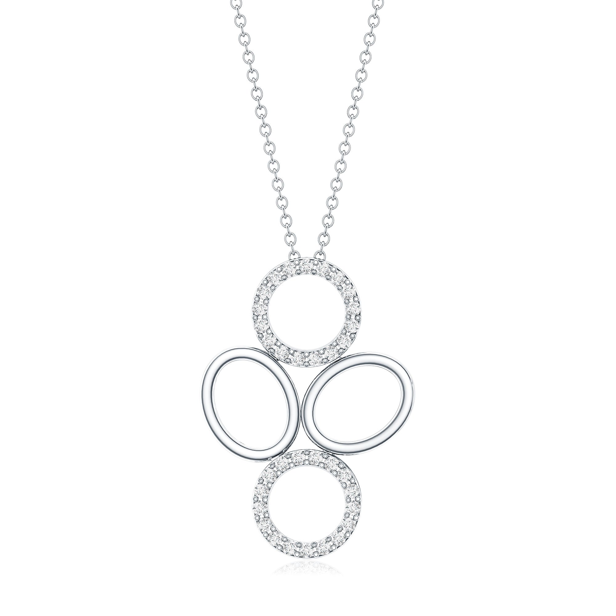 Certified Diamond Contemporary Necklace For Her